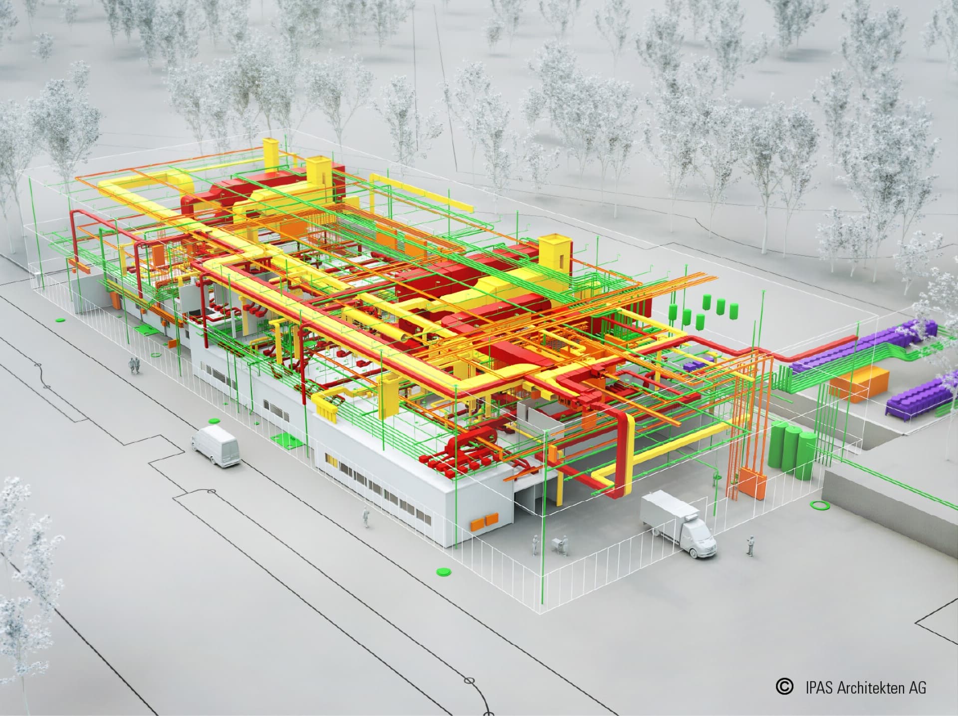 Technische Darstellung von BIM-Prozessen